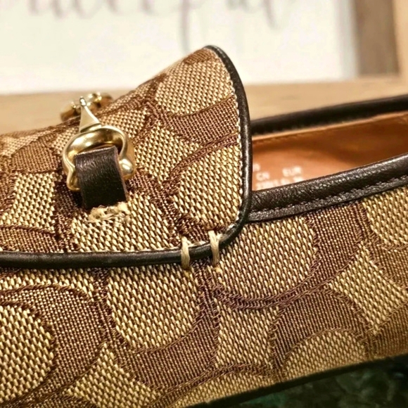 Coach Haley Loafer Signature Jacquard Wmns Sz 5.5 - Picture 9 of 14